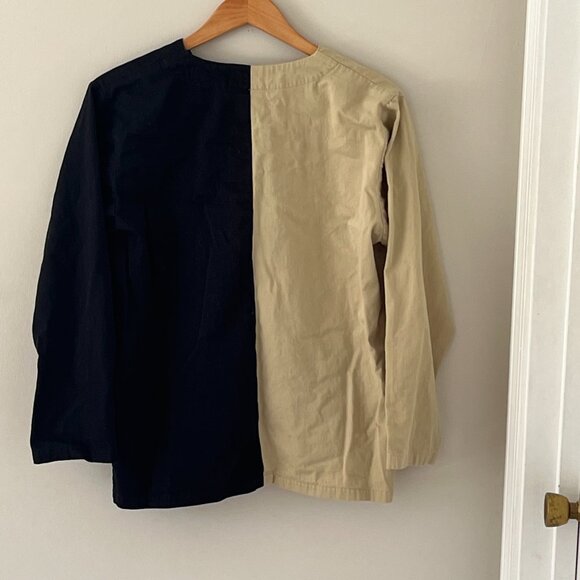 The Planet Single Stitch 1980s Lady Face Smock Top Medium Abstract Artsy - Picture 6 of 7